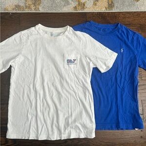 Vineyard Vines White Short-Sleeve Pocket Tee with Whale Patch